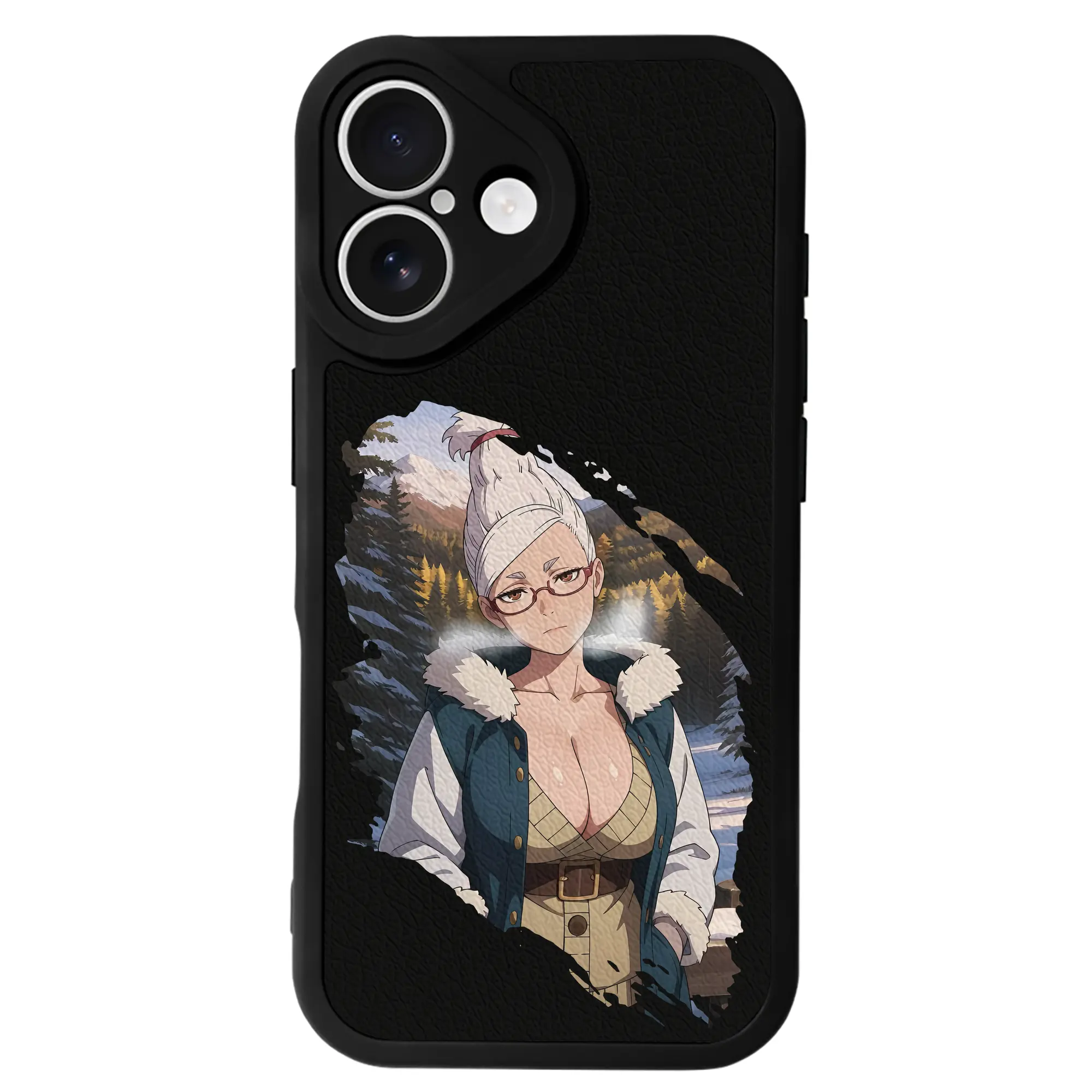 ダンダダン グッズ,綾瀬星子 - IPhone 16シリーズ対応 ・ シリコンスマホケース ・ レザー調 ・ 高精度フィット ・ 耐衝撃 ・ ワイヤレス充電対応 ・ 精密カット